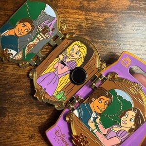 Disney Parks Tangled Rapunzel 15th Anniversary Trifold Collectible Pin